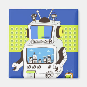 ロボットのクローズアップ マグネット