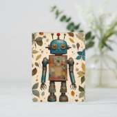 ロボットのコラージュ ポストカード (スタンド正面)