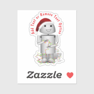 ロボットのサンタのヘルパー・クリスマス シール