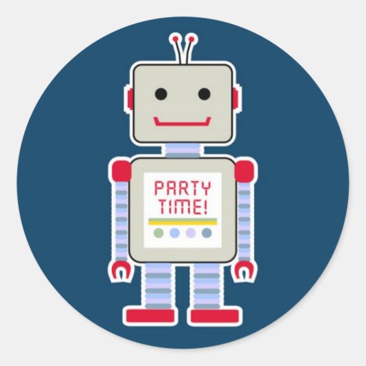 ロボットのシール ラウンドシール (正面)