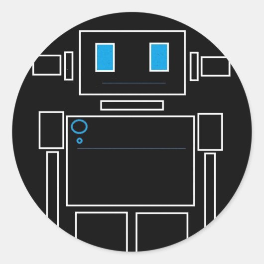 ロボットのシール ラウンドシール (正面)