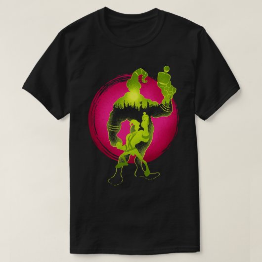 ロボットのスーツを着たミミズ Tシャツ (デザイン正面)