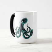 ロボットのタコ – 未来的なテクノロジー生物デザイン モーフィングマグカップ (正面左)