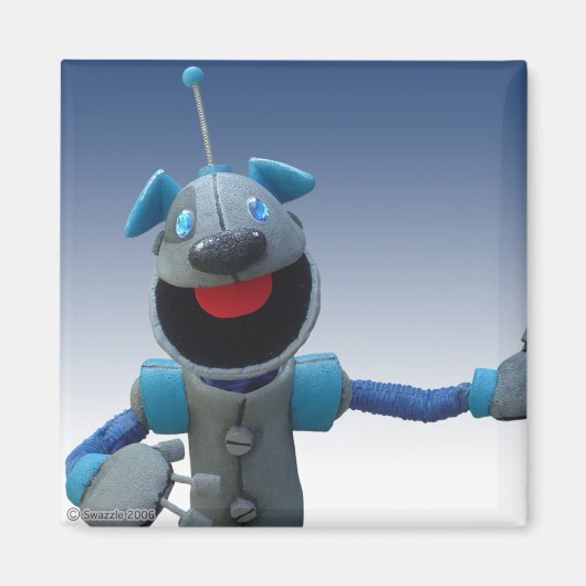 ロボットのドッグマグネット マグネット (正面)