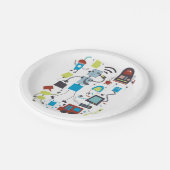 ロボットのドードル ペーパープレート (アングル)