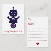 ロボットのバレンタイン – スクーター ノートカード (正面/裏面)