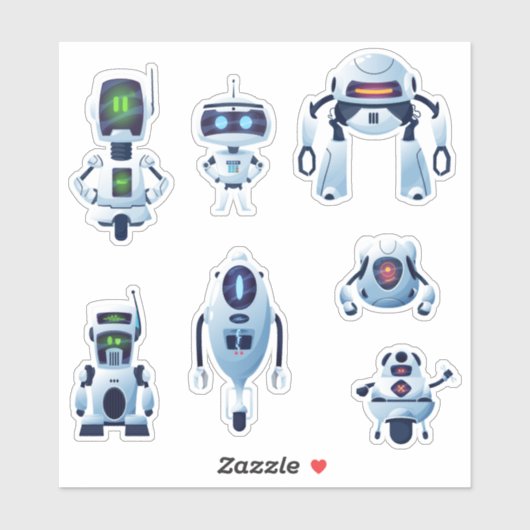 ロボットのビニールステッカー シール (シート)