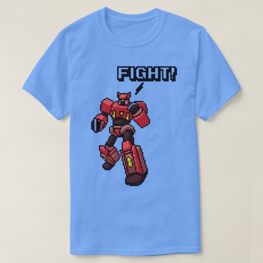 ロボットのピクセルアート Tシャツ (デザイン正面)