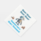 ロボットのベビーシャワーパーソナライズされた紙ナプキン スタンダードランチョンナプキン (角)