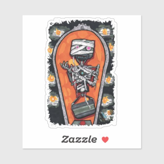 ロボットのミイラ怪物 シール (シート)