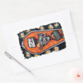 ロボットのミイラ怪獣 長方形シール (封筒)