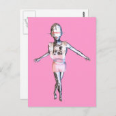 ロボットのメイド ポストカード (正面/裏面)