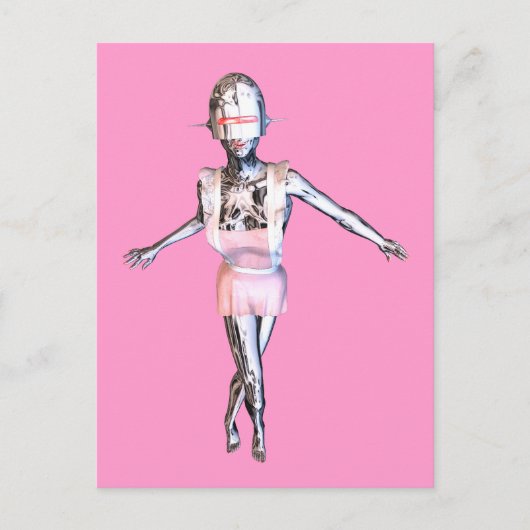 ロボットのメイド ポストカード (正面)