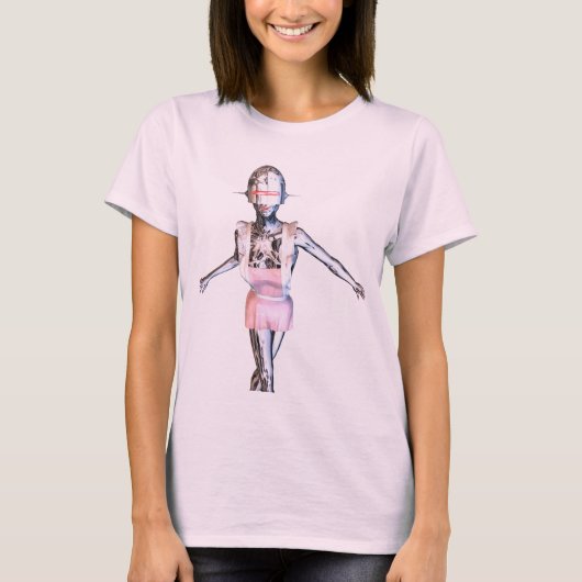 ロボットのメイド Tシャツ (正面)