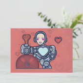 ロボットのラブチキンドロイドバレンタインカード シーズンカード (スタンド正面)