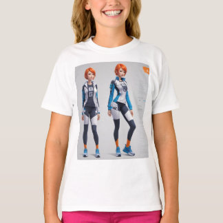 ロボットのロゴデザイン Tシャツ