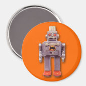 ロボットの丸磁石おもちゃ マグネット (正面/裏面)