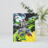 ロボットの侵入 – SF作品 ポストカード (スタンド正面)