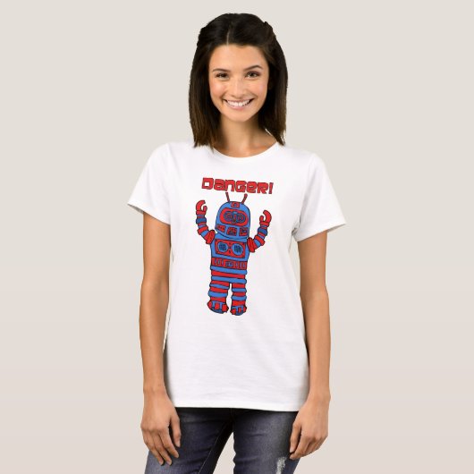 ロボットの危険! Tシャツ (正面フル)