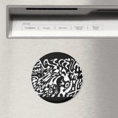 「ロボットの夢」 B&W抽象芸術アート マグネット (インサイチュ (食洗機))