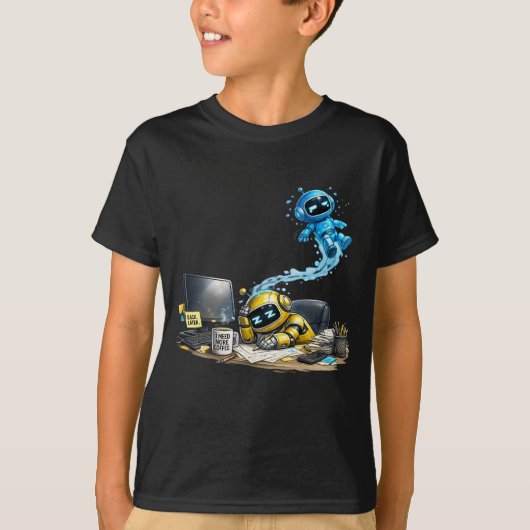 ロボットの夢 Tシャツ (正面)