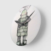 ロボットの愛 ラウンド壁時計 (傾斜)