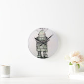 ロボットの愛 ラウンド壁時計 (ホーム)