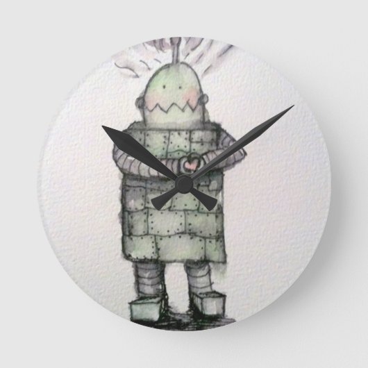 ロボットの愛 ラウンド壁時計 (正面)