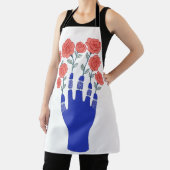 ロボットの手で咲くバラ作品 エプロン (インサイチュ)