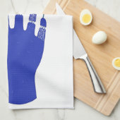 ロボットの手で咲くバラ作品 キッチンタオル (四つ折り)