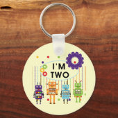 ロボットの第2誕生日Tシャツとギフト キーホルダー (正面)