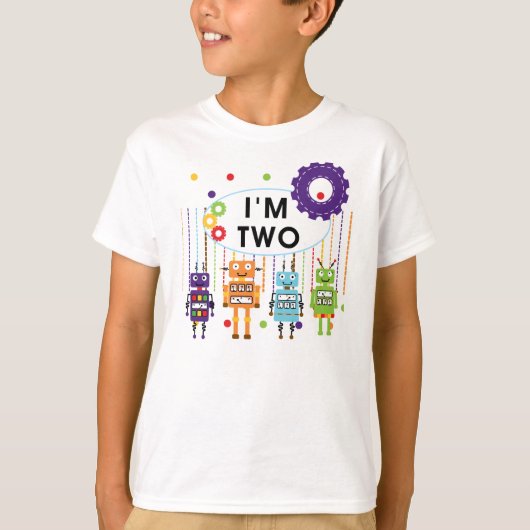 ロボットの第2誕生日Tシャツとギフト Tシャツ (正面)
