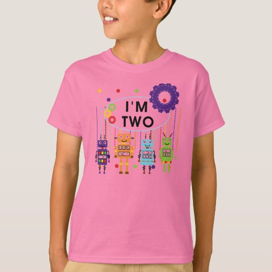 ロボットの第2誕生日Tシャツとギフト Tシャツ (正面)