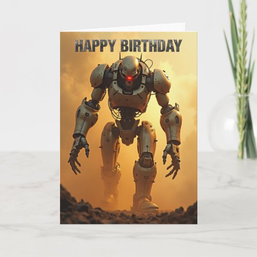 ロボットの誕生日カード カード (正面)