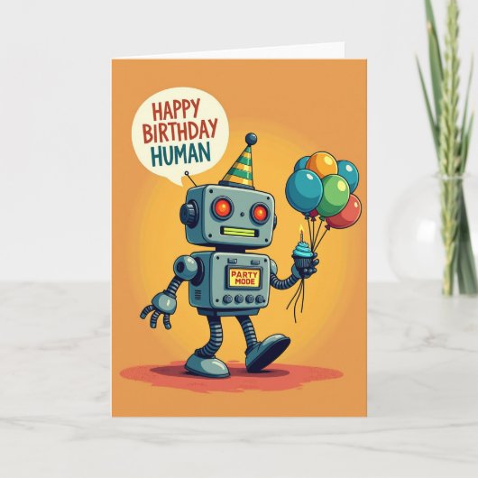 ロボットの誕生日カード カード (正面)