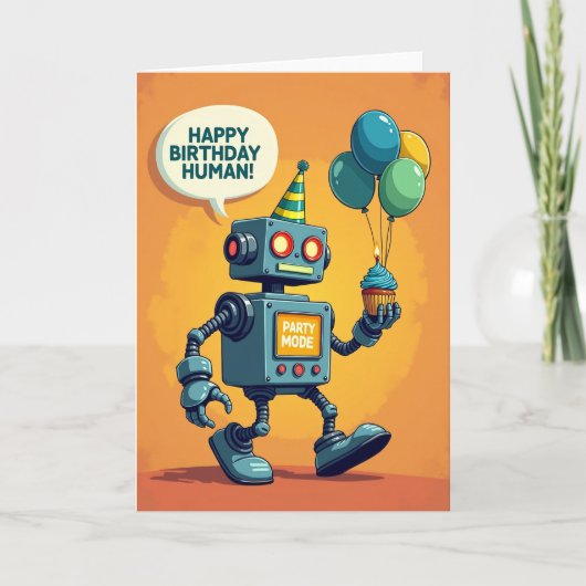 ロボットの誕生日カード カード (正面)