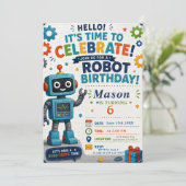 ロボットの誕生日パーティー 招待状 (スタンド正面)