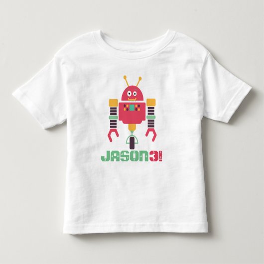 ロボットの誕生日 トドラーTシャツ (正面)