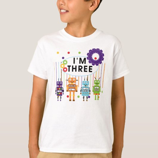 ロボットの誕生日Tシャツとギフト Tシャツ (正面)
