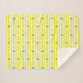 ロボットの鶏ストライプの柄 シェルパブランケット (正面(横))