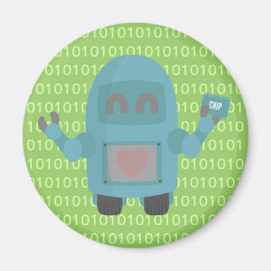 ロボットはコンピューターチップが大好き マグネット