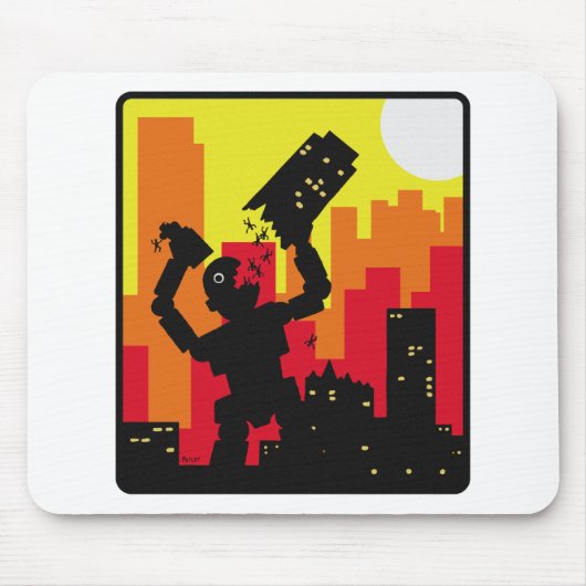 ロボットは破壊します マウスパッド (正面)