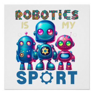 ロボットは私のスポーツのスウェットシャツ  ロボット ポスター