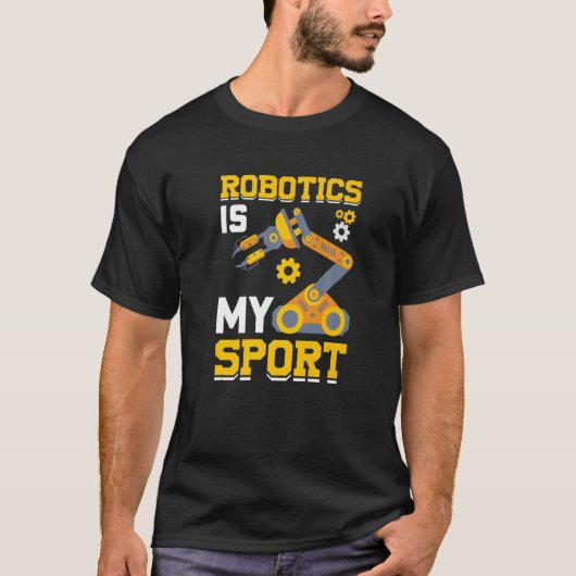 ロボットは私のスポーツロボット整備士32 Tシャツ (正面)
