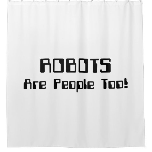 ロボットも人間だ！ シャワーカーテン (正面)