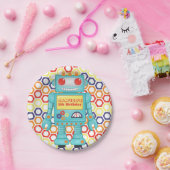 ロボットをテーマにしたパーティー ペーパープレート (パーティー)