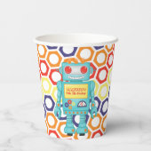 ロボットをテーマにしたパーティー 紙コップ (裏面)