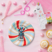 ロボットをテーマにした少年のハッピーバースデー ペーパープレート (パーティー)