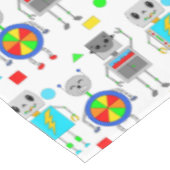 ロボットをテーマにした少年の誕生日パーティー テーブルクロス (アングル)