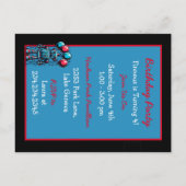 ロボットをテーマにした少年の誕生日 ポストカード (裏面)